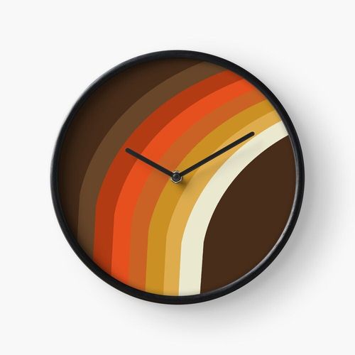 Horloge Murale Rad - Art arc-en-ciel de style années 70 Art minimaliste des années 1970=841 30cm Décoration Artistique pour Cheminée, Maison, Chambre et Bureau