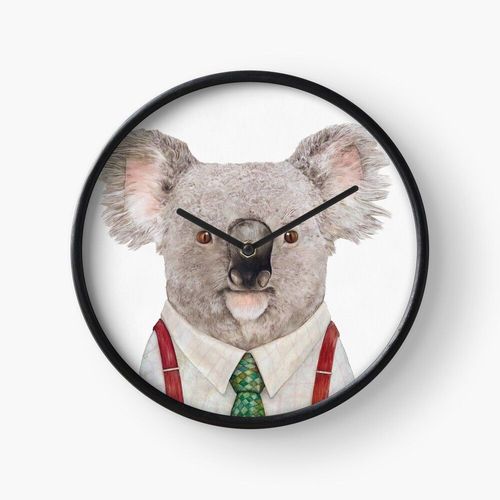 Horloge Murale Koala=843 30cm Décoration Artistique pour Cheminée, Maison, Chambre et Bureau