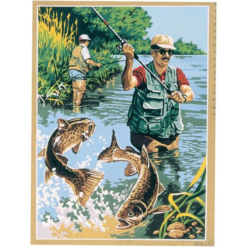 Canevas Antique Carnet De Pêche 45x60cm - Se929.379