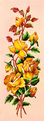 Canevas Antique Roses Jaunes 25x60cm - Se950.32
