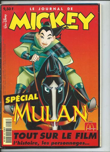 Le Journal De Mickey 25/11/1998 Spécial Mulan, Filip Des 2 Be 3, Pub Beetle Borgs, Les Déblok, Mickey, Bébé Disney, Robert Le Robot, Dingo, L'éléve Ducobu, Donald, José Garcia, Monster Motel, Minnie