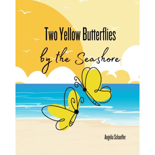 Two Yellow Butterflies By The Seashore