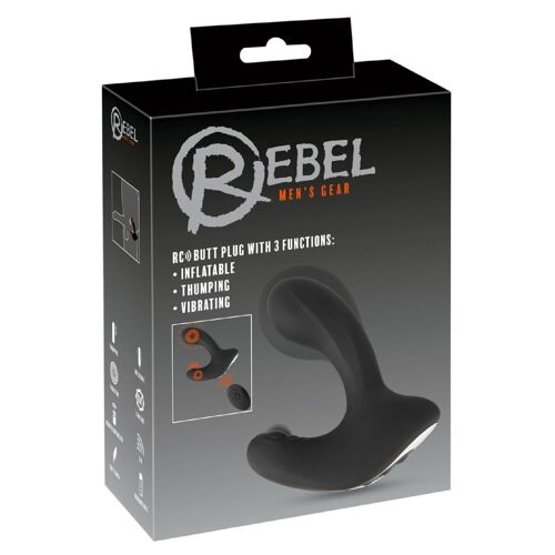 Plug Anal A Radiocommande Rebel Avec 3 Fonctions