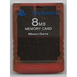 Playstation 2 Memory Card 8mb Silver - Carte Memoire 8 Mo Sony Rouge Pour Ps2