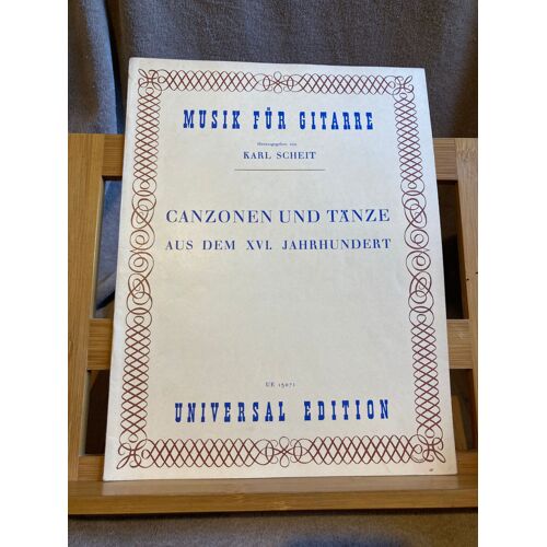 Canzonen Und Tanzen Xvie Siècle Partition Guitare Scheit Ed Universal