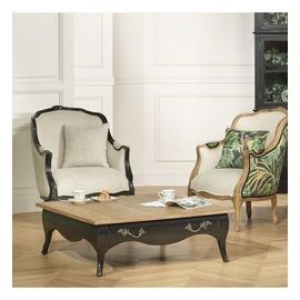 Table Basse Carrée 1 Tiroir En Chêne Barbara