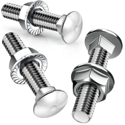 25 Pièces Boulon M6X40Mm Carrosse Boulons Avec Ecrou M6 Din 6923 Pour Bâtiment Machines Industrielles Motos Automobile Décoration Maison