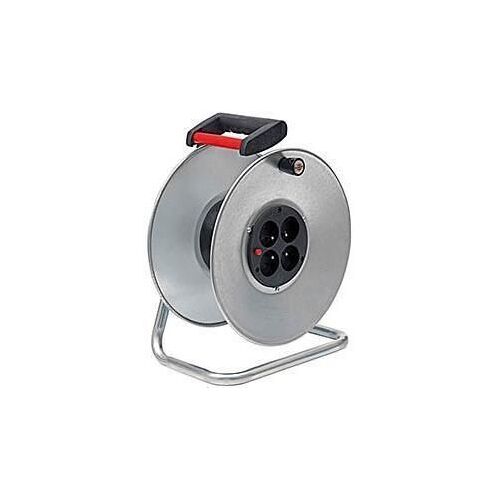 BRENNENSTUHL Enrouleur 4 prises silver tambour vide