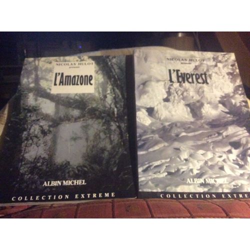 Lot 2 Ouvrages Nicolas Hulot. 1// LAmazone. (159 Pages) 2// LEverest. (175 Pages). Éditions Albin Michel 1990. 1991