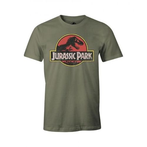 Jurassic Park - T-Shirt Vintage Logo - Kaki (S)