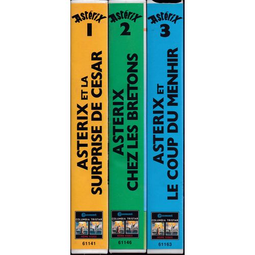 Coffret 3 Aventure D'astérix : Astérix Et La Surprise De César, Astérix Chez Les Bretons, Astérix Et Le Coup Du Menhir