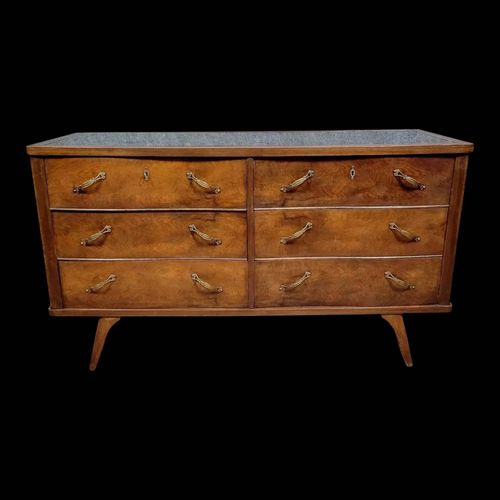 Daposaprs Paolo Buffa Commode Italienne Poque Art Dco 6 Tiroirs Marron