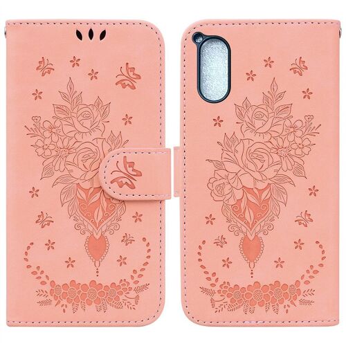 Saturcase Coque Pour Sony Xperia 5 V 2023, Une Rose Pu Cuir Magnétique Flip Portefeuille Support Porte-Carte Dragonne Protecteur Housse Étui Pour Sony Xperia 5 V 2023 (Pink)