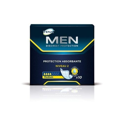 Tena Men Serviettes Hygieniques Pour Fuites Urinaires Homme - Incontinence Moderee - Lot De 10 