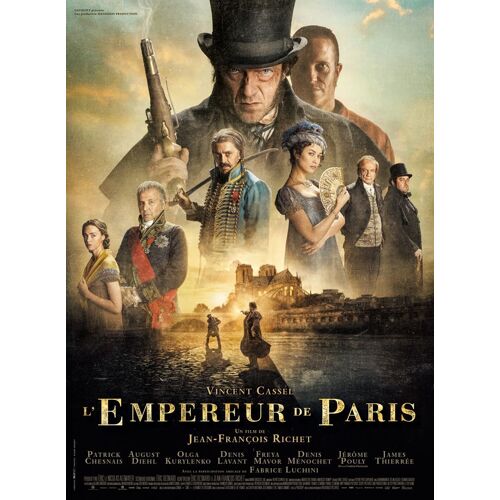 Affiche De Cinéma " L'empereur De Paris " - Format 120x160 Cm - Film De Jean-François Richet Avec Vincent Cassel, Freya Mavor, Vincent Cassel, Patrick Chesnais, Fabrice Luchini - 2018