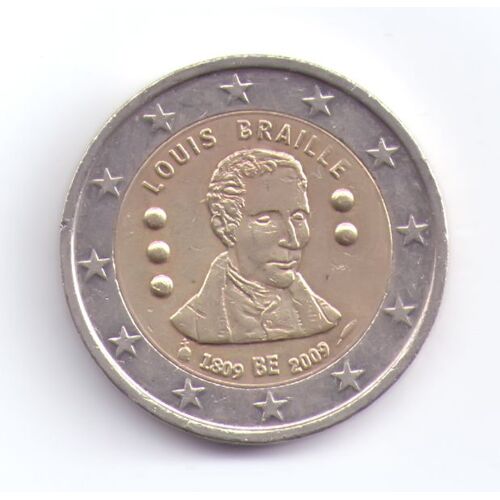 Pièce De 2 Euros Louis Braille - Belgique 2009