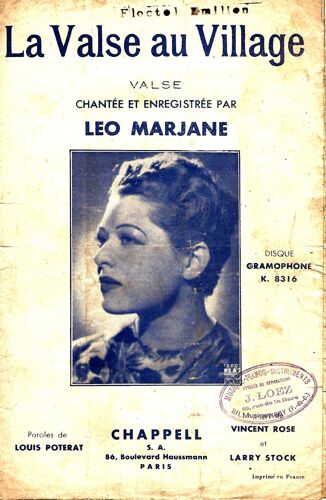 La Valse Au Village. Léo Marjane. A 49