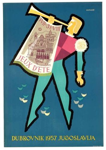 Affiche Dubrovnik 1957