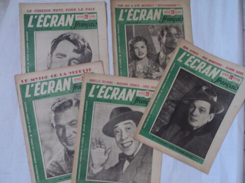 Lot 5 Revues Ecran Francais Octobre 1949 Nos 222/23/24/25/26