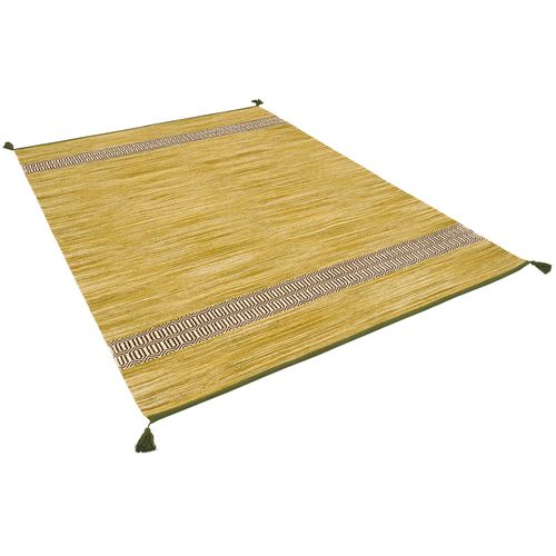 Pergamon Tapis En Coton Naturel Kilim Toskana Vert 200x300 Cm