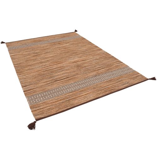 Pergamon Tapis En Coton Naturel Kilim Toskana Marron 200x300 Cm