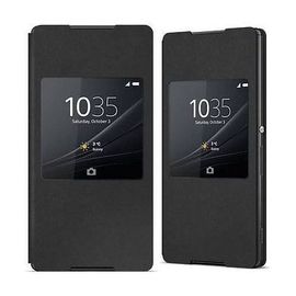 Sony Style Cover Window Scr30 - Étui À Rabat Pour Téléphone Portable - Polyuréthane - Noir - Pour Xperia Z3+