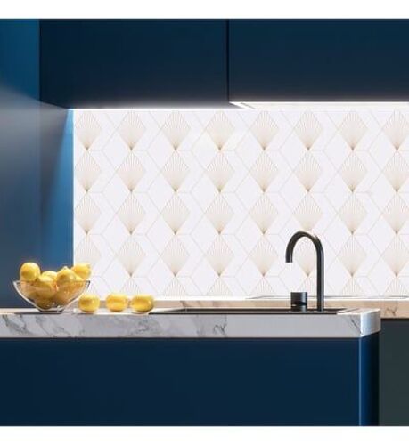 Crédence Cuisine Aluminium SCARLETT - Lot de 2 L100xH20cm - Taille unique