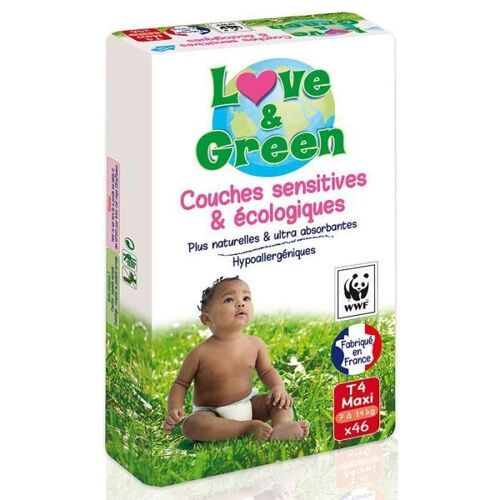 Love And Green Couches Ecolabellisees Taille 4 - 46 Couches
