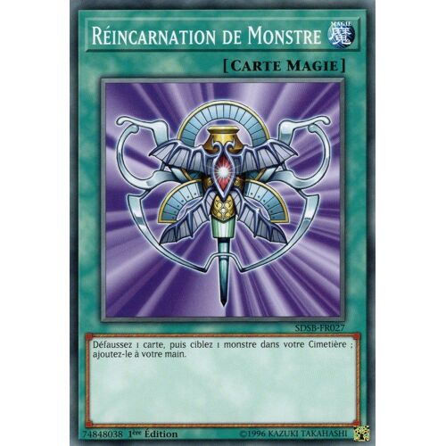 Carte Yu-Gi-Oh! - Sdsb-Fr027 - Réincarnation De Monstre - Commune