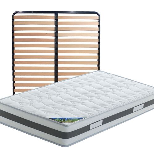 Seychelles - Pack Matelas + Lattes 120x190