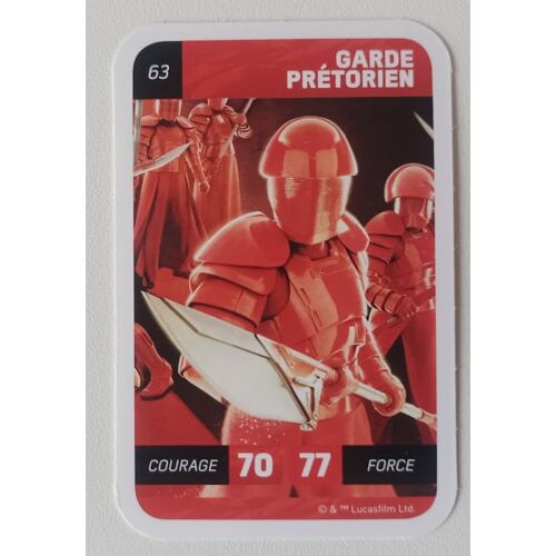 Carte Star Wars - Leclerc 2018 - 63 Garde Pretorien