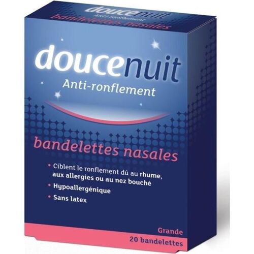 Douce Nuit Anti-Ronflement Bandelettes Nasales Grande 20 Bandelettes 
