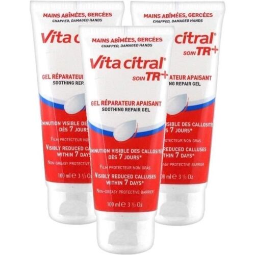 Gel Réparateur Apaisant - Vita Citral - Soin Tr+ - 100 Ml - Lot De 3 Tubes - Sans Parfum 