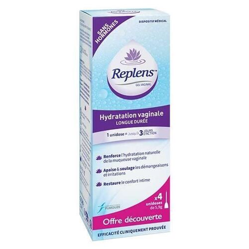 Replens Hydratation Vaginale Longue Durée 4 Unidoses De 5,9g 