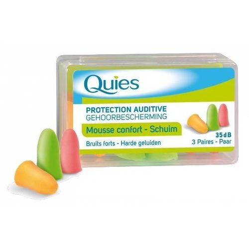 Quies Mousse Confort Fluo 3 Paires