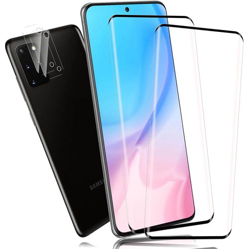 AEFJ-2+2 Pièce Verre trempé pour Samsung Galaxy S20 Plus Vitre Protection, Sans Bulle 9H résistante aux rayures protection écran + Caméra Protecteur, 0,33mm HD Haute Sensibilité Protection D'écran S2
