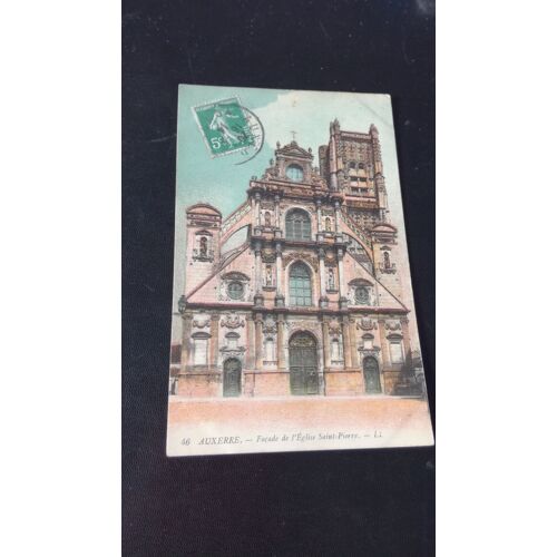 Carte Postale Auxerre Facade Eglise St Pierre En L'état Sur Les Photos