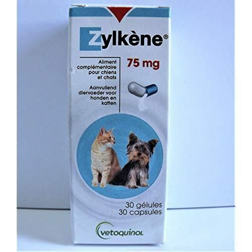 Aliment Complémentaire - Zylkene - 75 Mg - Chien Et Chat - 30 Gélules - Stress Et Anxiété