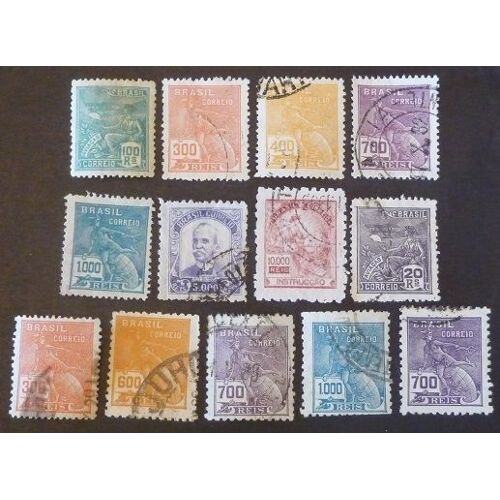 Brésil Oblitéré N°201 Et + Lot De 13 Timbres De 1928-41