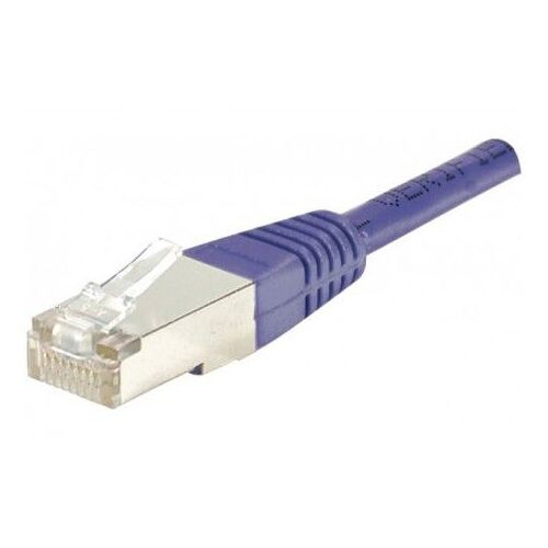 exertis Connect - Cordon de raccordement - RJ-45 (M) pour RJ-45 (M) - 50 cm - blindé F/UTP - CAT 6 - IEEE 802.3bz - intérieur - violet