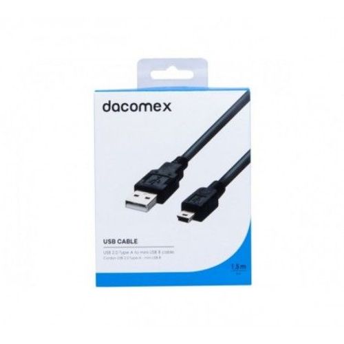 DACOMEX Cordon USB 2.0 Type-A - mini USB B noir - 1,5 m