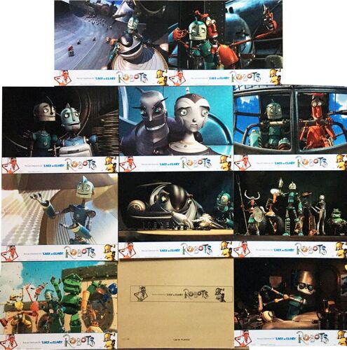 Robots : Jeu De 10 Photos D'exploitation Cinématographique - Format 21x28 Cm - De Chris Wedge Et Carlos Saldanha Avec Vincent Cassel, Monica Bellucci, Edouard Baer - 2005