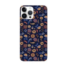 Coque Iphone 14 PRO fleur marine