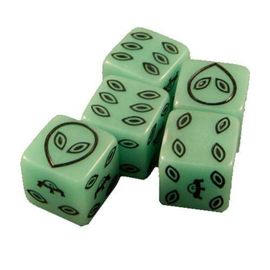 Kop08680 Alien D6 Glow Dice (12) By Koplow Games