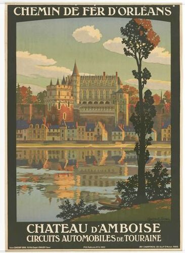 Affiche Château D'amboise Loire