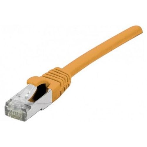 generic - Cordon de raccordement - RJ-45 (M) pour RJ-45 (M) - 2 m - paire torsadée écrantée (F/UTP) - CAT 6a - sans halogène, sans crochet - orange