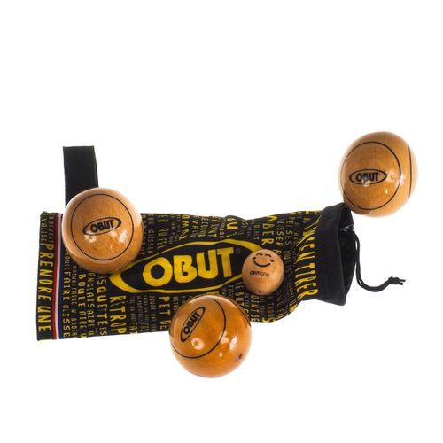 Boules De Pétanque Obut Tripellette Bois 65mm Marron 90498