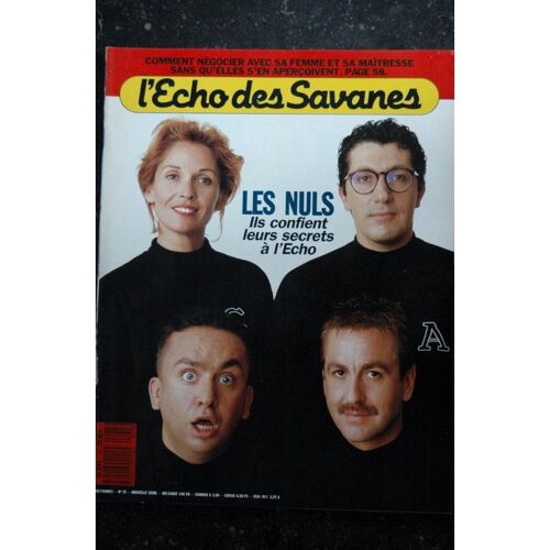 L'echo Des Savanes 75 - 1989 - Les Nuls Cover + 7 Pages Vuillemin Wolinski Prado Jano Chiche Gébé