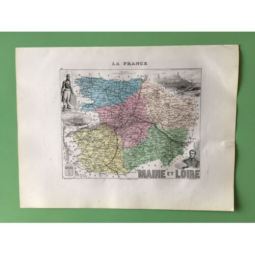 Carte Du Maine Et Loir(A.Vuillemin)Avec Descriptif