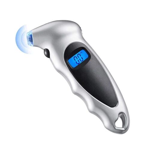 Argent - Jauge De Pression D'opathie Numérique Professionnelle, Rétroéclairage, Haute Précision, Surveillance De La Pression, Lcd, Voiture, Compteur De Pression D'air